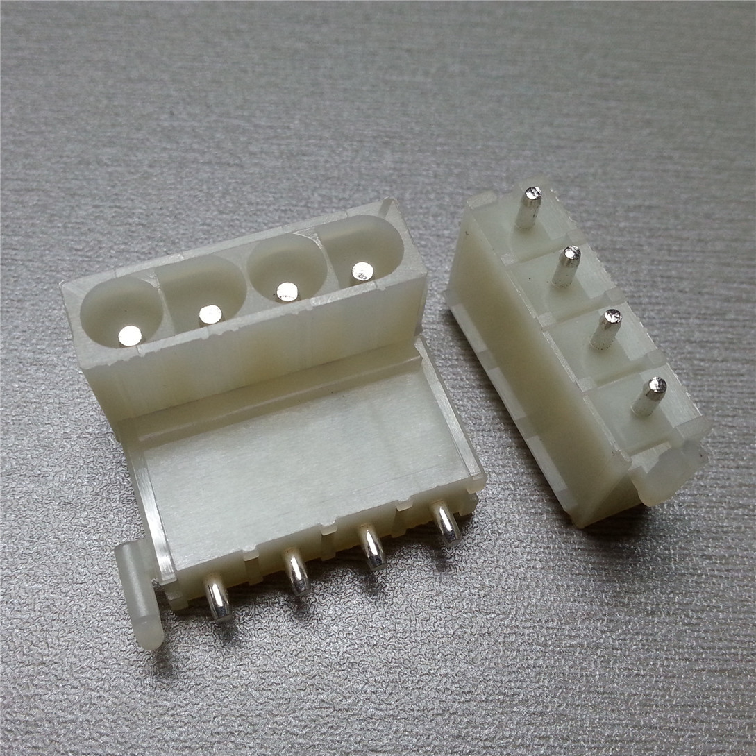 35间距4pin带塑胶柱条形连接器,63080-4p插针,63080-4p插座