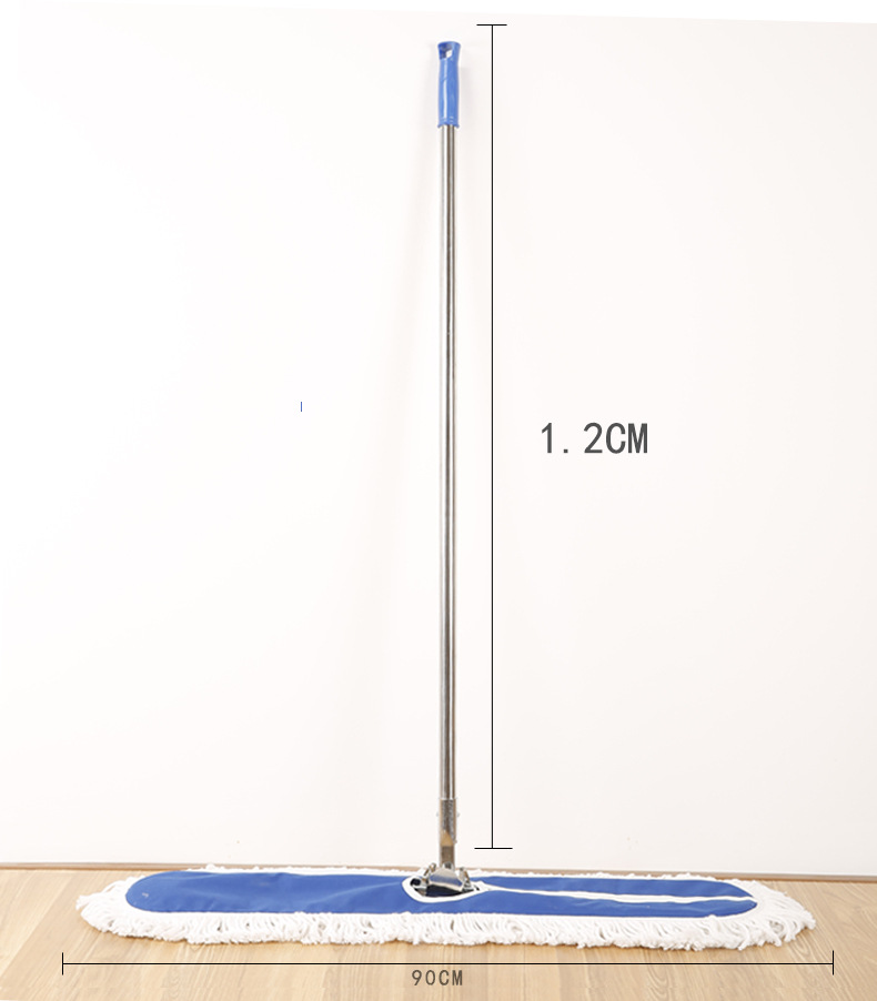 厂家直销优质棉纱尘推拖把 酒店大堂平板不锈柄拖把