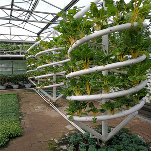 厂家直销螺旋 管道式无土栽培设备 阳台种植蔬菜 水培 水耕