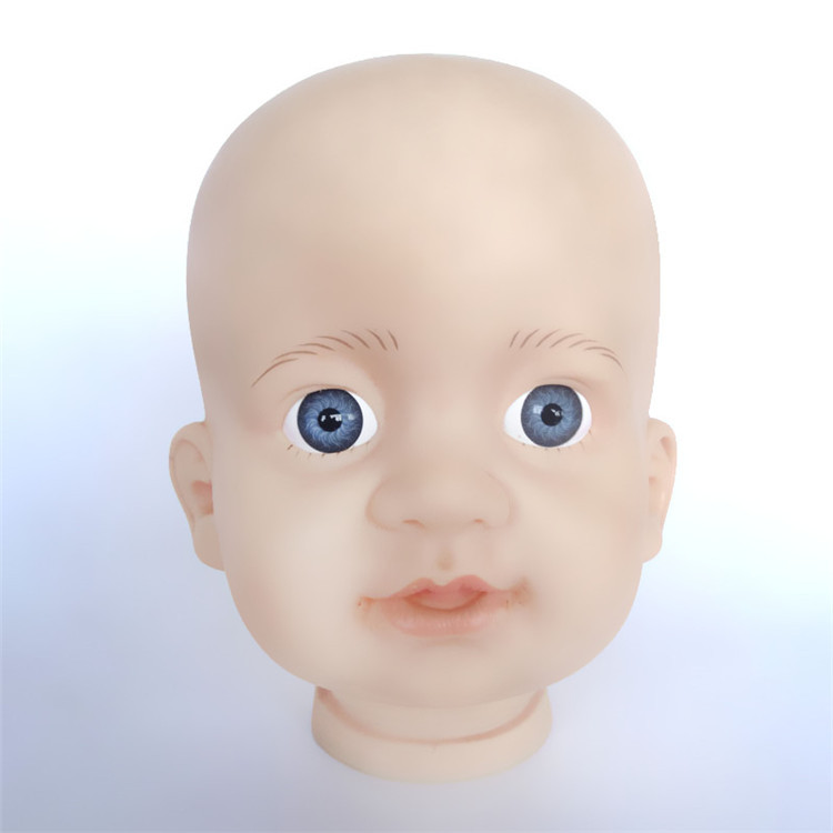 儿童头模母婴店婴幼儿小孩婴儿帽子头模搪胶大童小童带头发纹理头