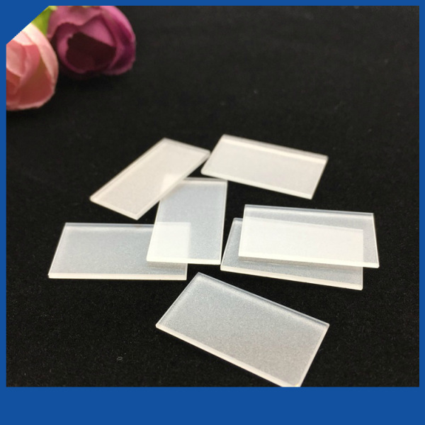 方形玻璃镜片 磨边 led灯饰喷砂玻璃 加工