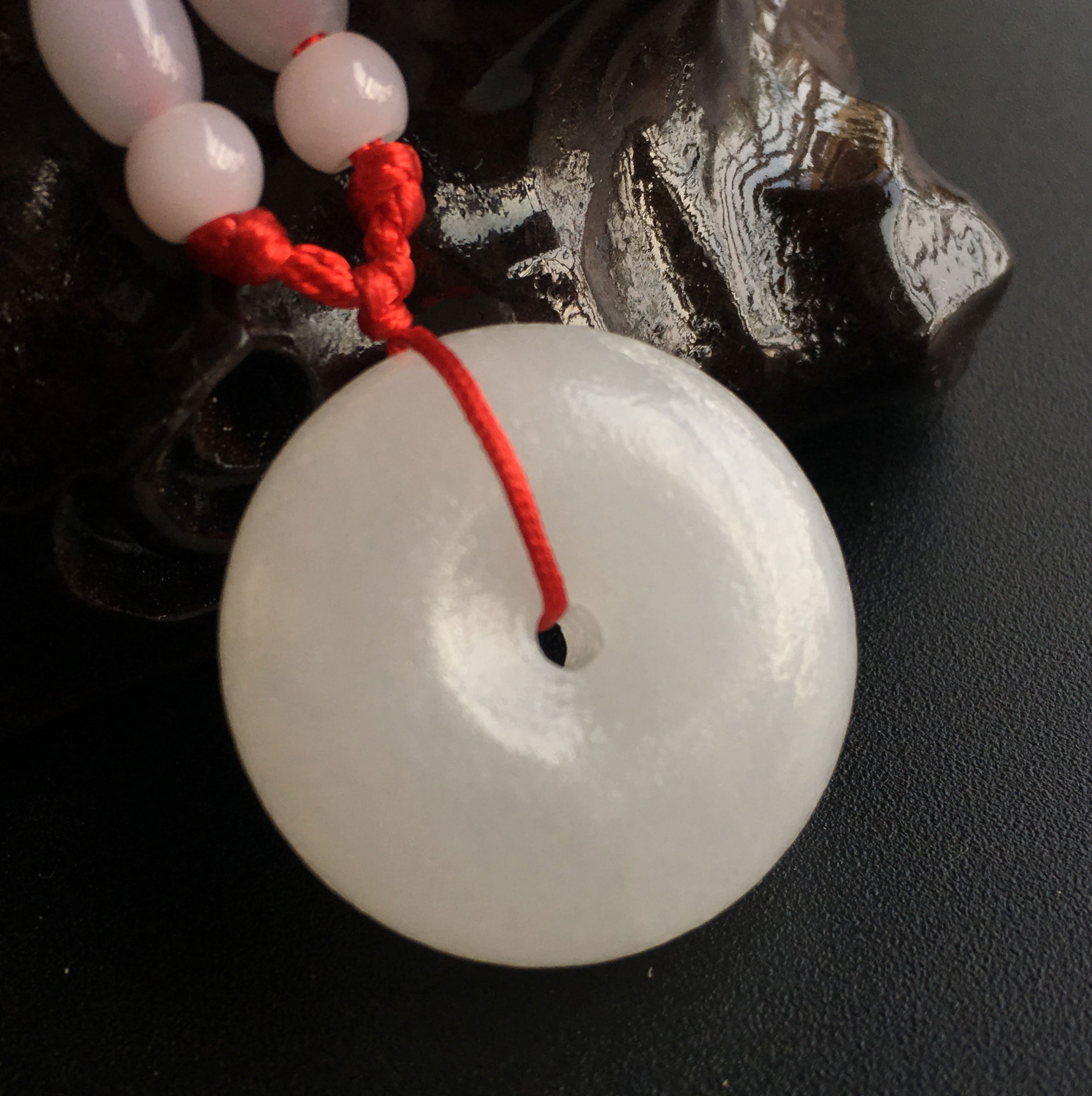 玉石批发包邮纯玉石无瑕疵 阿富汗白玉平安扣 玉平安扣吊坠男女款