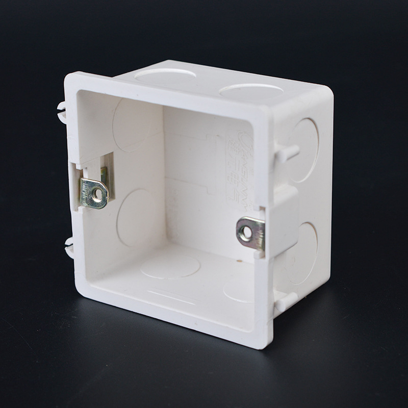拼接线盒 现货批发86型全新pvc原料接线盒 定制家装塑料暗装底盒