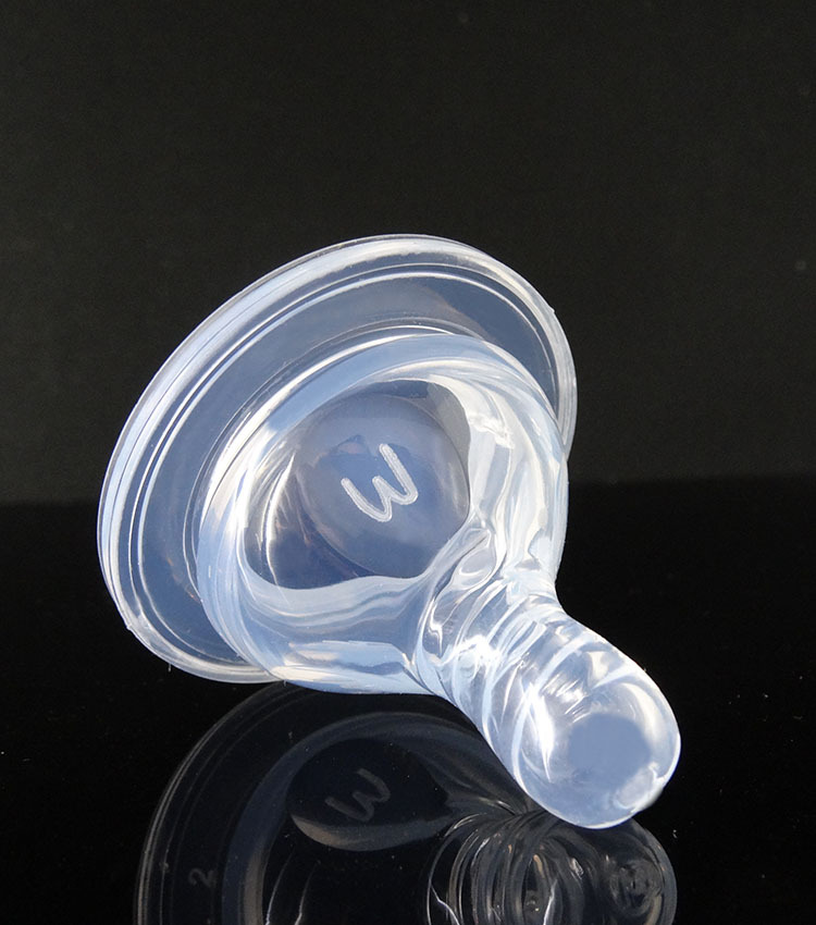 厂家直销 婴儿喂奶奶嘴 水滴螺纹宽口奶嘴 母乳实感液态硅胶奶嘴