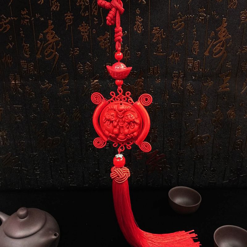 创意新款朱砂汽车挂件 出入平安挂件 保平安车挂厂家直销