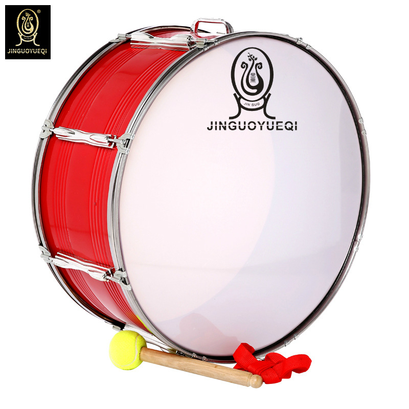 金果乐器红色22寸钢压圈大军鼓军乐队大鼓大队鼓少先队大鼓西洋鼓