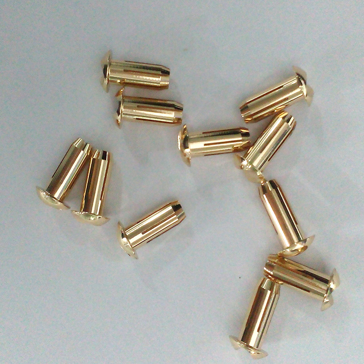 水镀挂镀厂电镀仿金加工铜螺丝电镀18k金五金表面处理电镀金加工