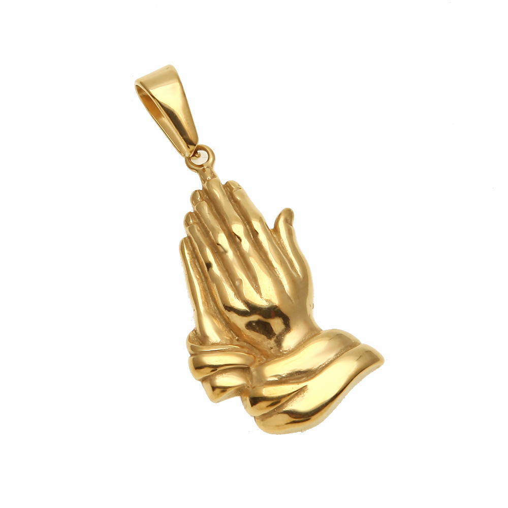 欧美嘻哈不锈钢男士祈祷之手吊坠prayinghandssteelpendant-阿里巴巴