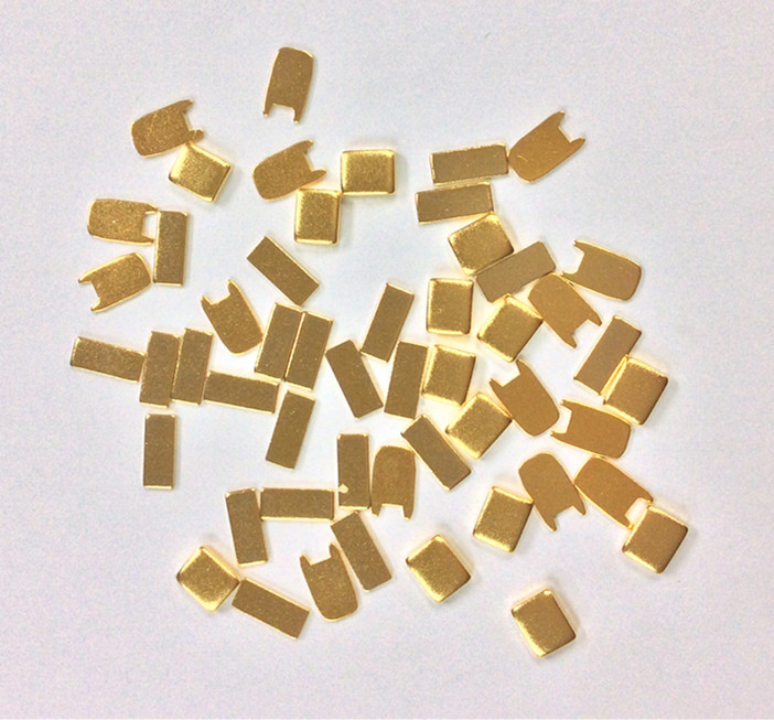 7*4*0.6铜镀金触片 五金触点 铜接触片 镀金触点 现货供应