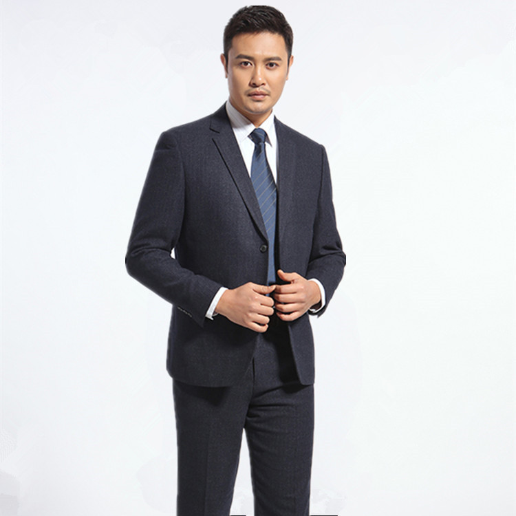 男士西服套装工作服职业装中青年商务物业正装爸爸宴会礼服休闲装