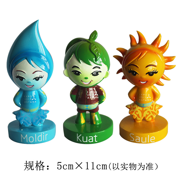 厂家直供树脂工艺品卡通世博会吉祥物摆件家居装饰纪念品创意礼品