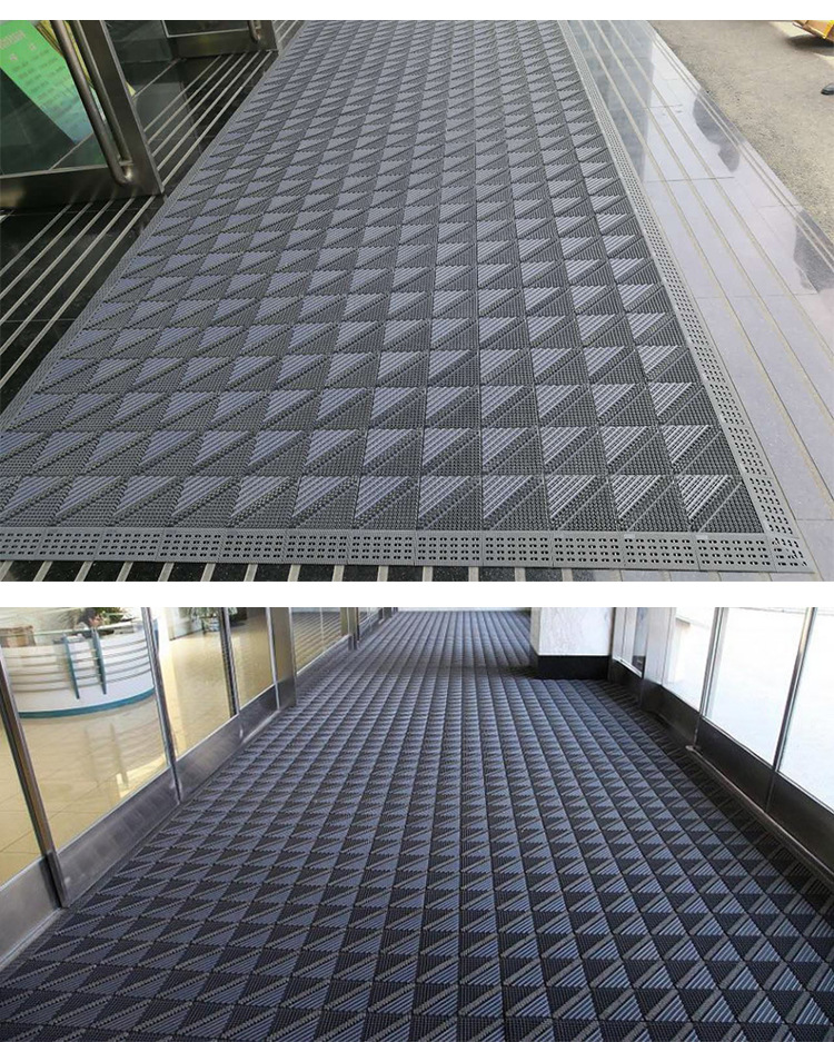 酒店门口防水地毯室外拼接装防滑地垫进门灰色三合一除尘地垫厂家