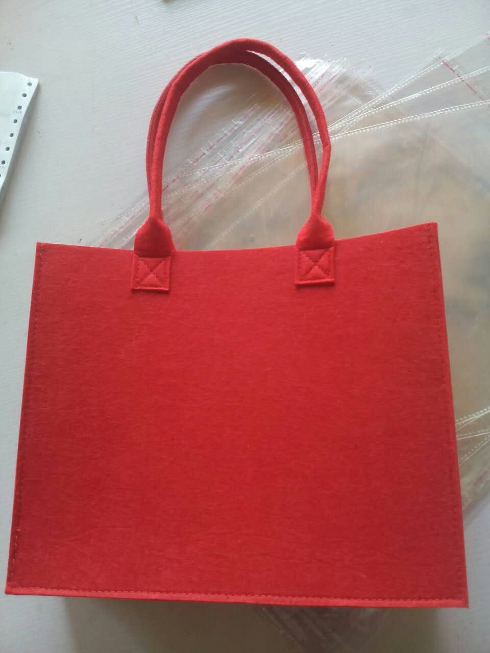 毛毡包方远毛毡厂供应新款彩色毛毡包挎肩包加厚毛毡手提包