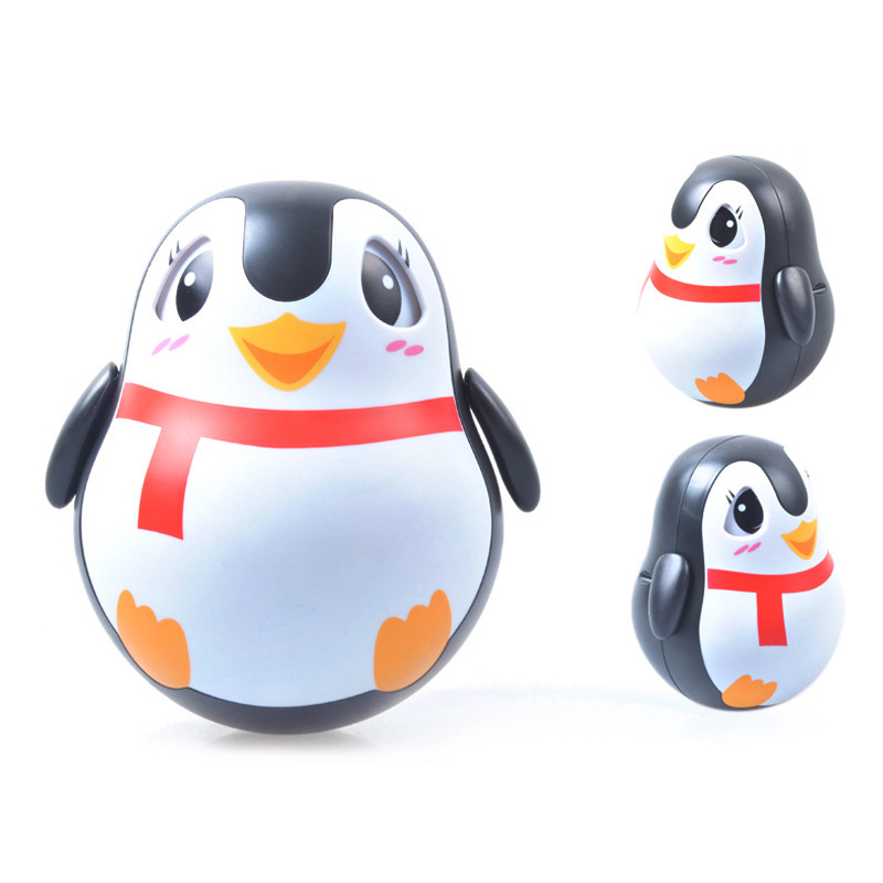 供应sm244782 儿童启智婴儿发声不倒翁 企鹅不倒翁玩具