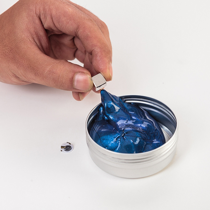 欧美益智磁性彩色橡皮泥磁力泥吞噬磁铁泥益智减压磁力弹跳泥眼睛