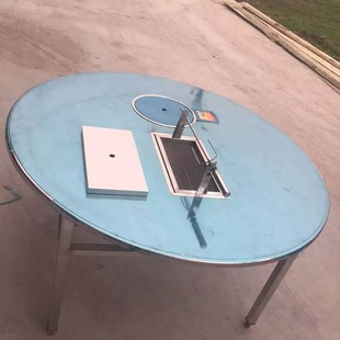 批发无烟不锈钢木炭烧羊腿桌子 烧烤店专用大排档木炭烤羊腿桌