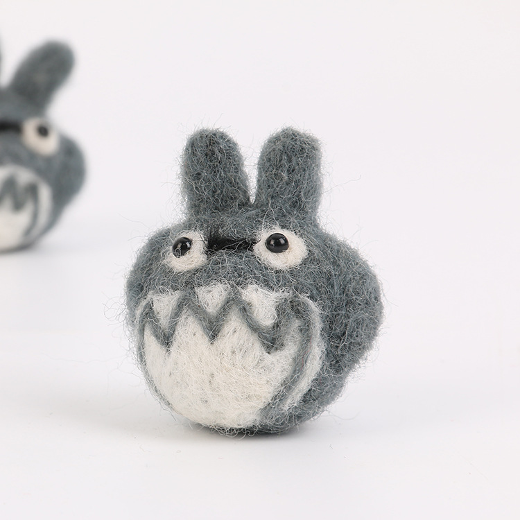 清仓特价羊毛毡戳戳乐龙猫毛绒韩版手工diy饰品花艺圣诞配件材料