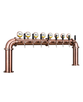 talos塔罗斯酒塔酒柱 啤酒柱门形八孔古铜色酒柱(带led)