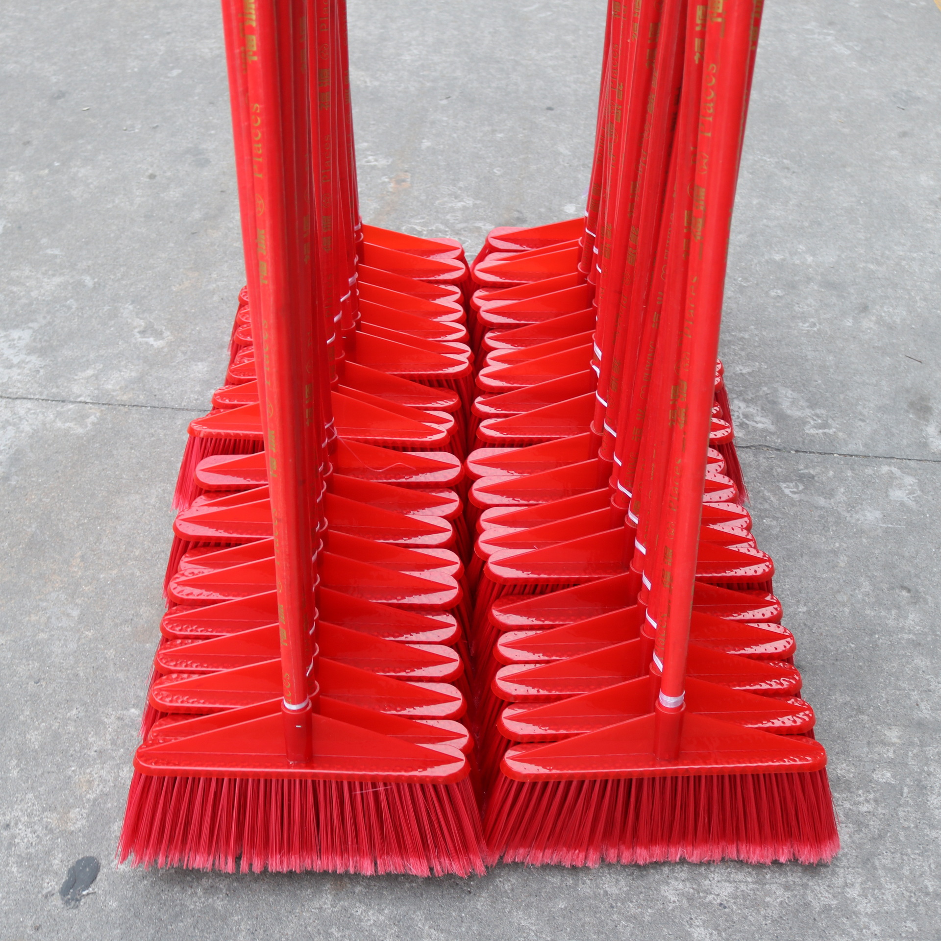 地摊批发家用学校环卫扫把 新产品家居清洁扫把 硬毛塑料胶扫把