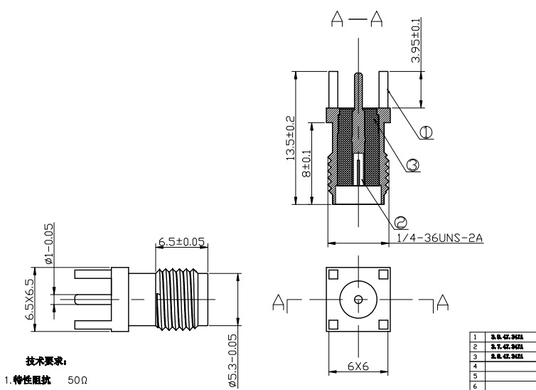 sma-ke射频连接器 347a 外螺内孔 正脚位 【过硬品质 服务好】
