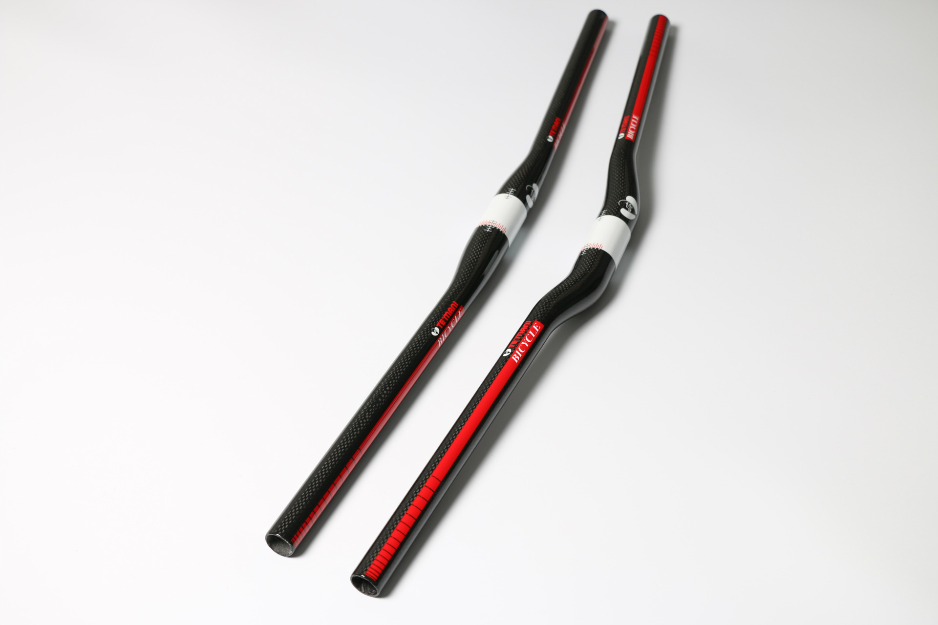 正品temani 全碳纤维3k纹山地自行车直把燕把 全碳车把31.8mm把手