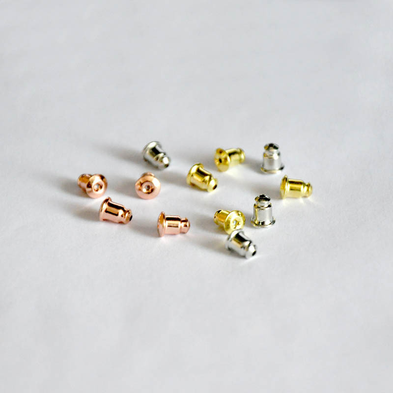 High Quality Copper Bullet Earplug Ear Stud Plug Gold Rose Gold White K Color Earrings Large Size Bullet Earplug