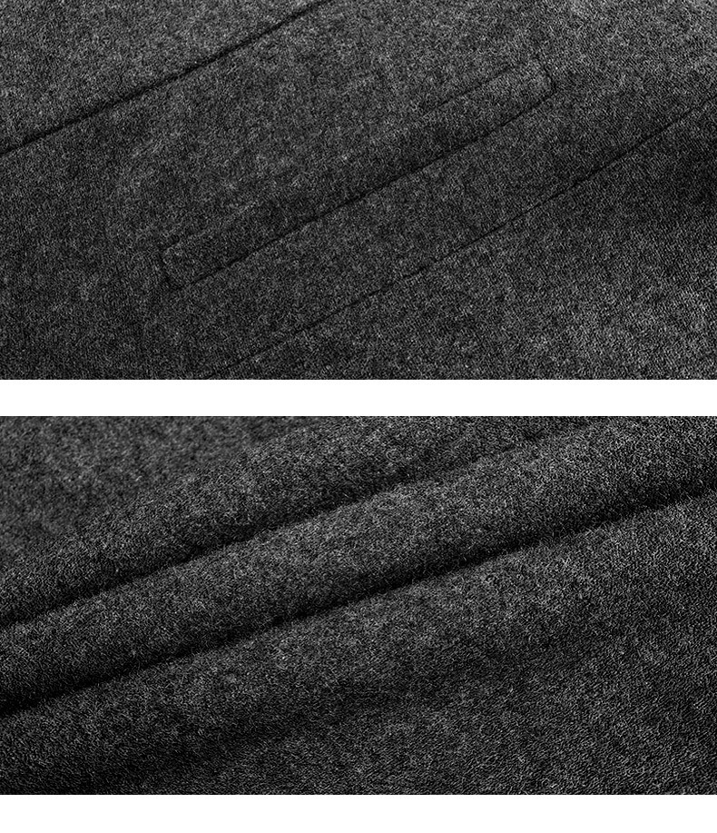 羊毛面料休闲七分高腰裤子灰色