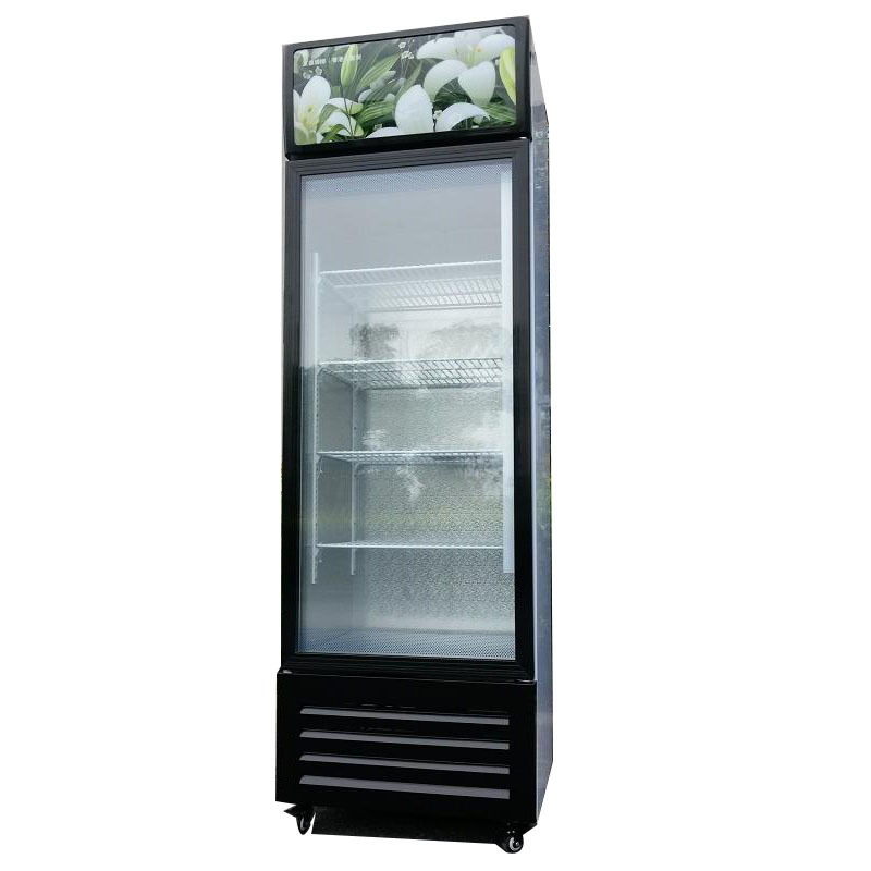 单门立玻柜立式保鲜柜饮料柜玻璃门冷餐柜蔬菜展示柜冰箱陈列柜
