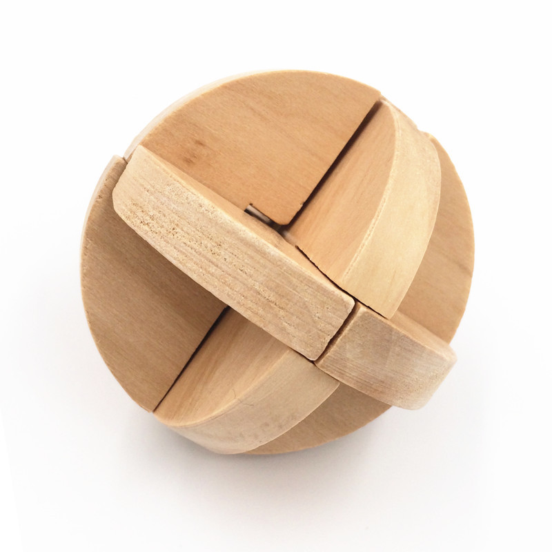 孔明锁鲁班锁 成人儿童益智力解锁解压 木制玩具 鲁班球