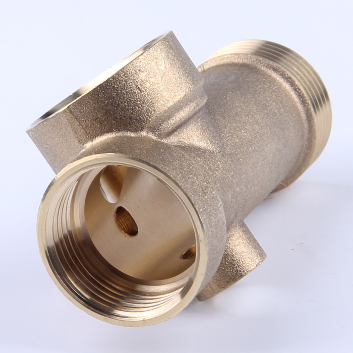 管道全铜接头5通1寸带2分的五通接头转换活接头