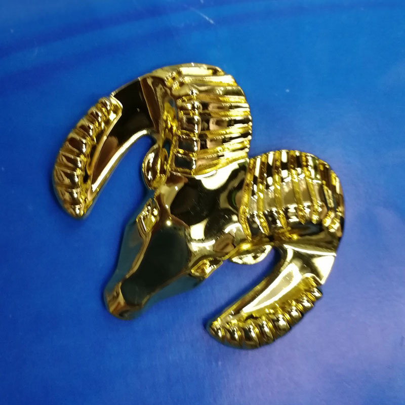 大号金色类型贴标图案羊头适用地方车头车尾款式粘贴车标加工定制否