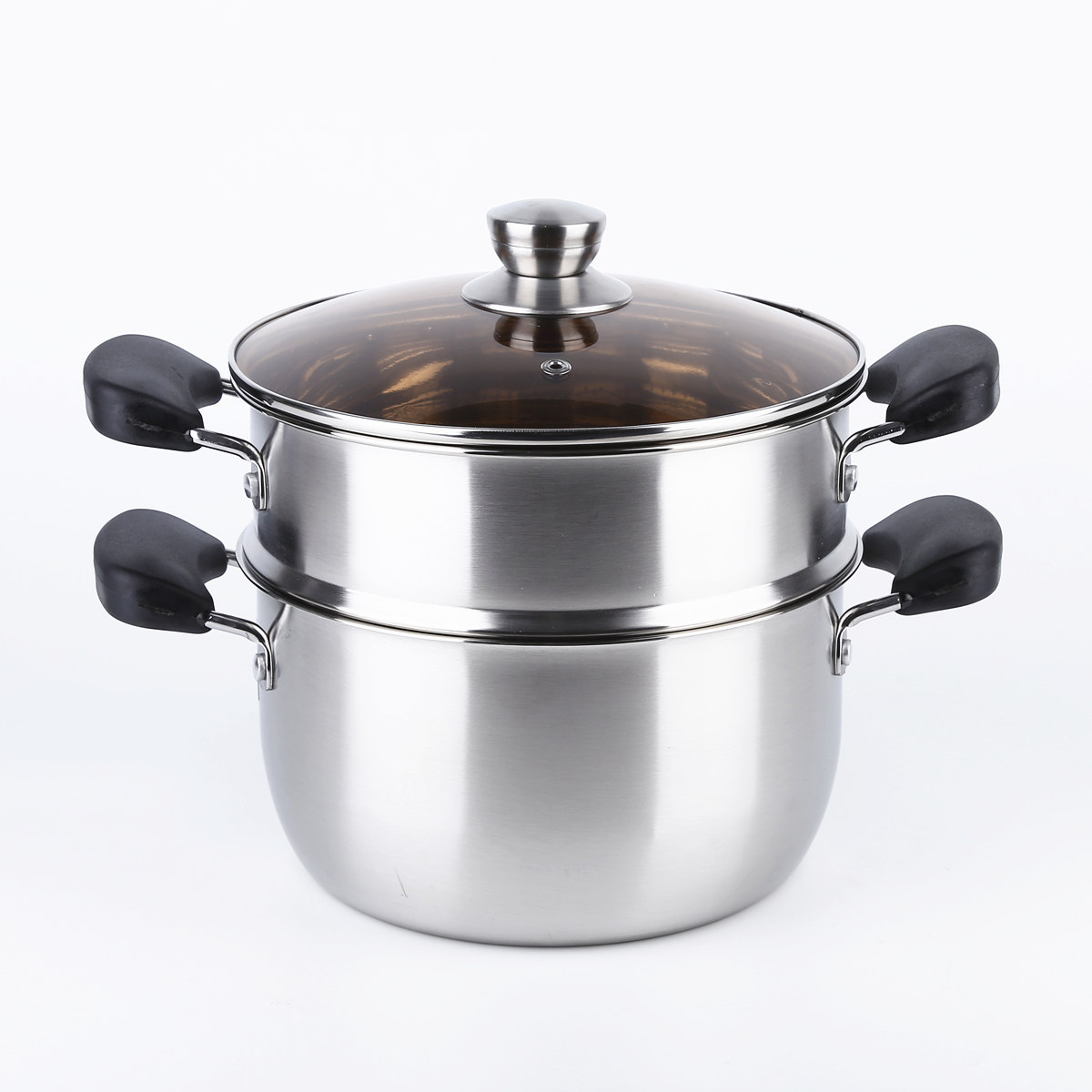 2厘不锈钢汤蒸锅 三层复合钢小号蒸饭锅汤锅