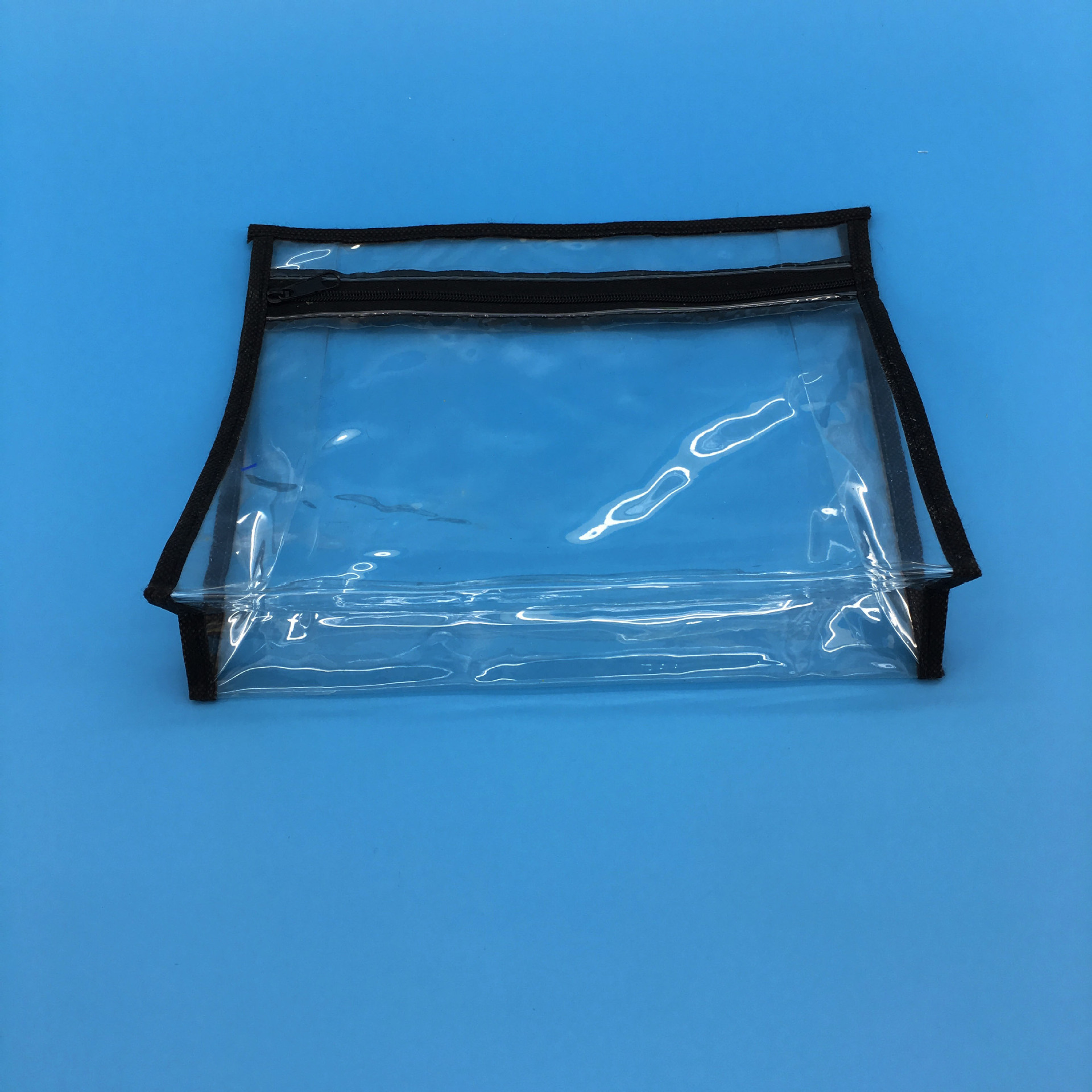 专业定制车缝pvc透明化妆包 塑料化妆品包装袋 pvc拉链袋 定制