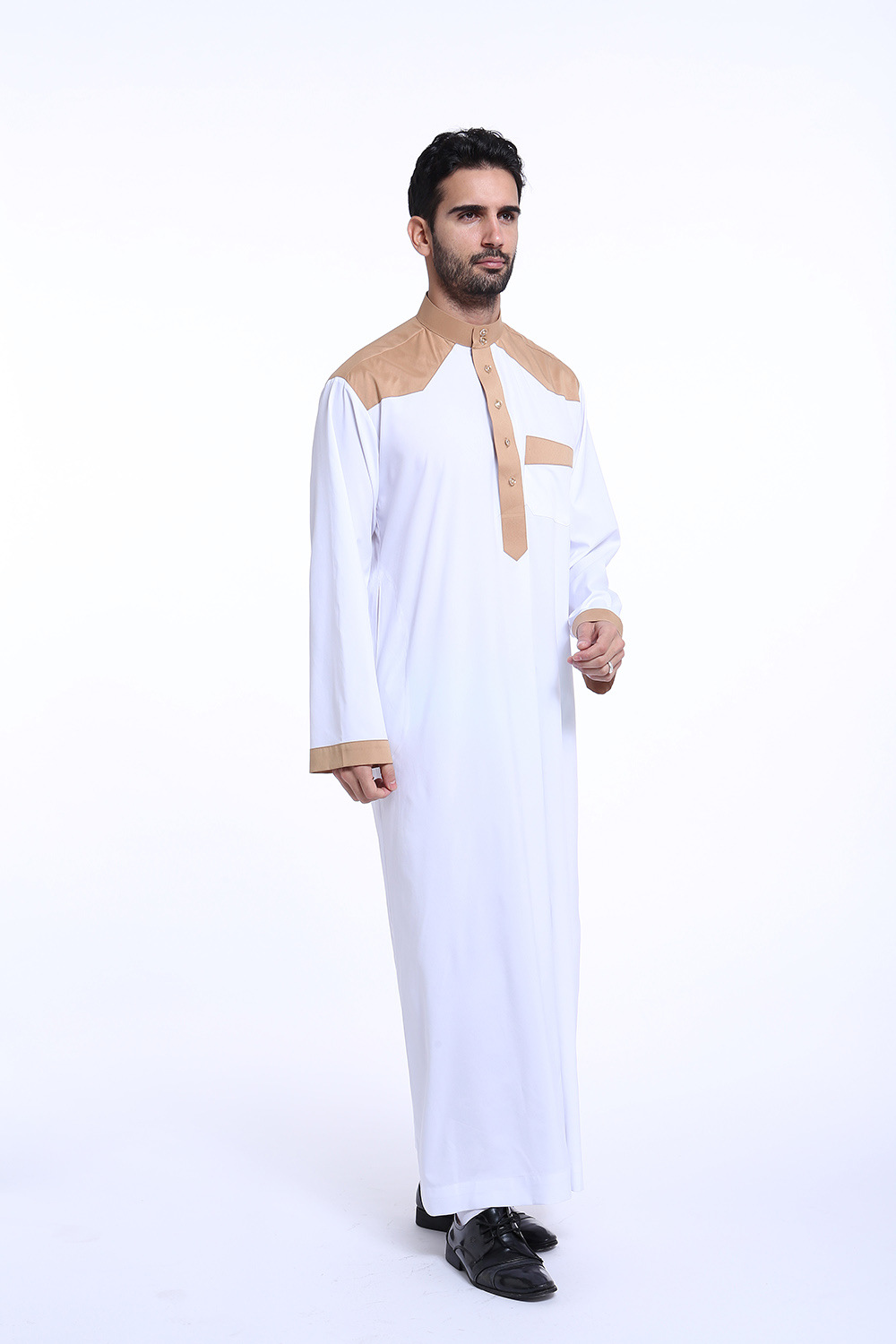 穆斯林新款拼色连衣男士长跑中东阿拉伯ebay,wish热款,th803