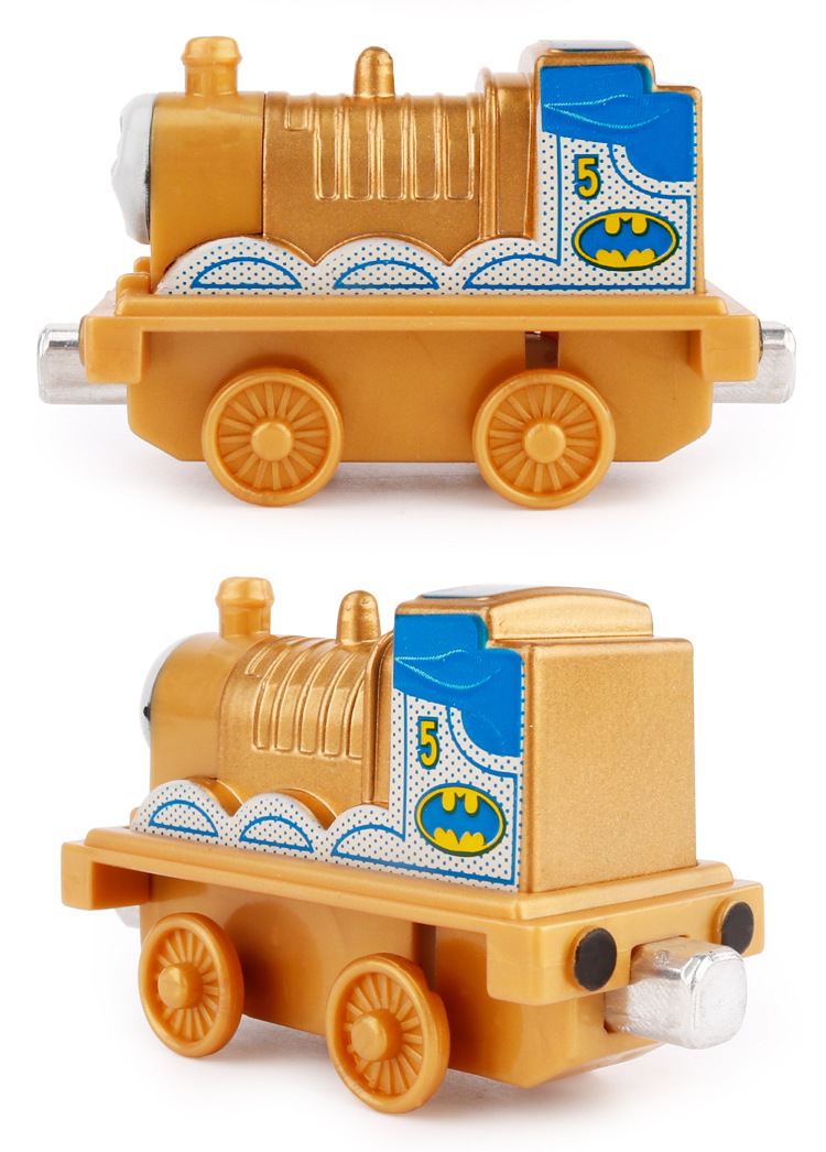 培乐托马斯黄金版合金回力磁性相连小火车模型玩具带车厢6只装