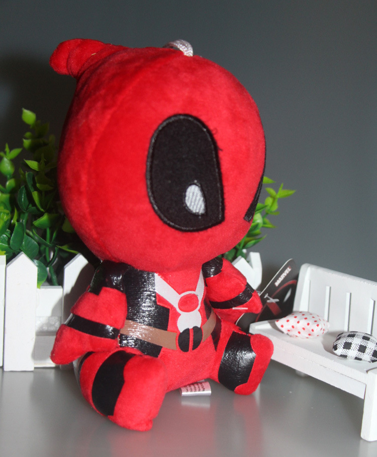 漫威x战警死侍毛绒公仔 deadpoo 死侍 q版 毛绒 l玩具娃娃