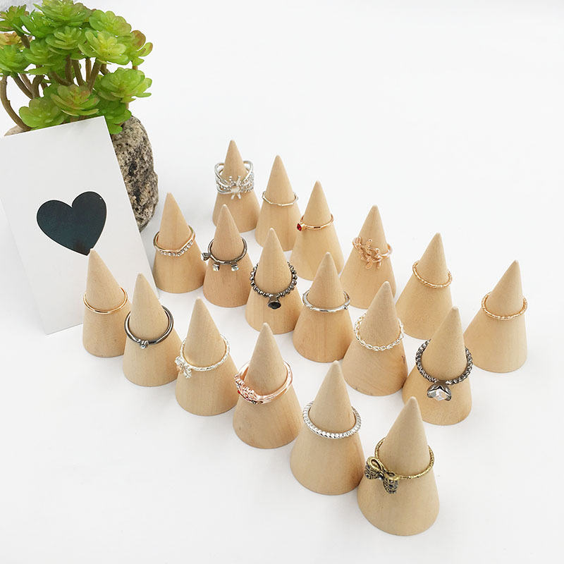 日系杂货木制圆锥体木摆件座锥形体荷木工艺品玩具配件厂家供应