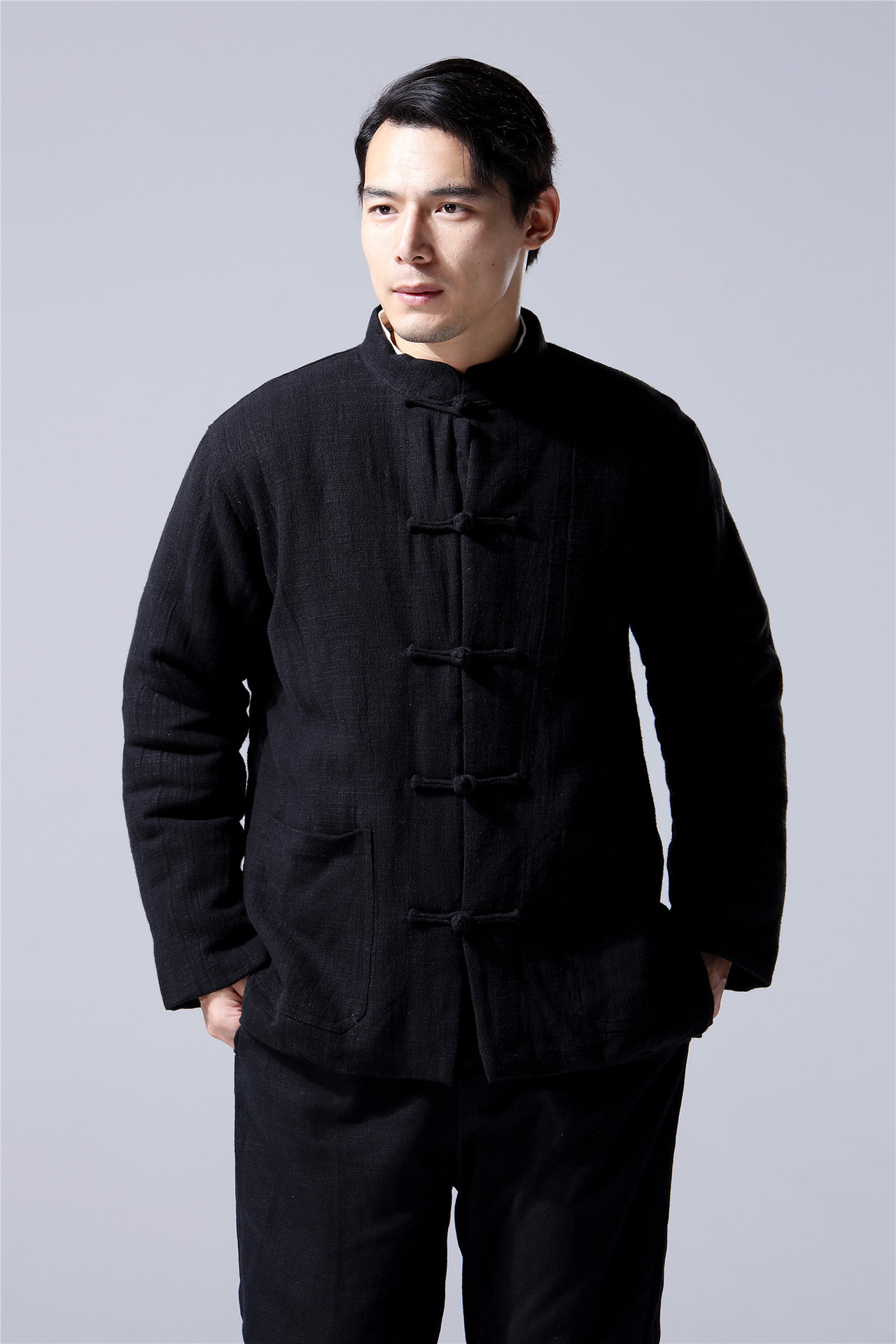 麻凡布衣18秋冬新款中国风民族风棉麻男装棉袄棉服批发