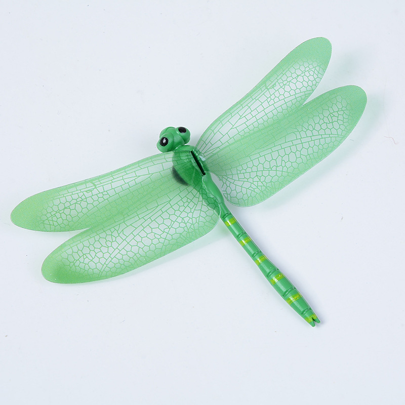 厂家直销仿真蜻蜓 彩色塑料仿生蜻蜓工艺品插杆草坪花瓶装饰