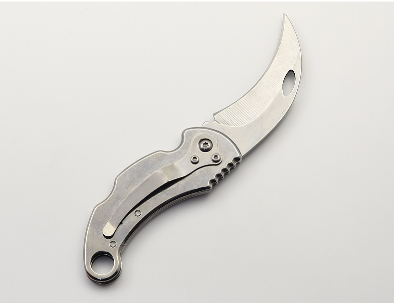 刃三利新款户外折叠刀救生刀护身刀礼品野营护身刀多功能水果小刀