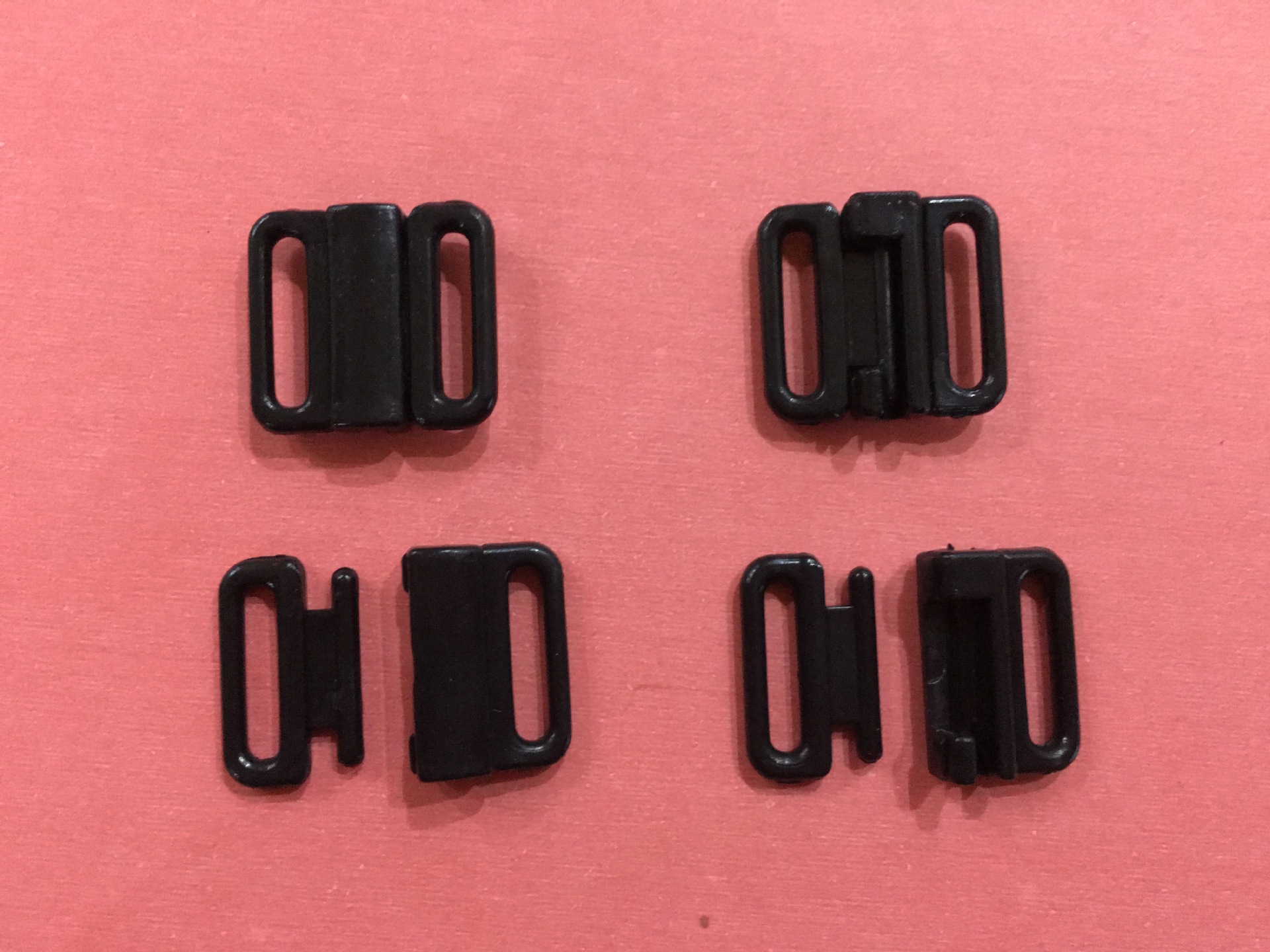 塑料文胸内衣扣文胸胸前平面插扣二合一文胸前扣101215mm内径