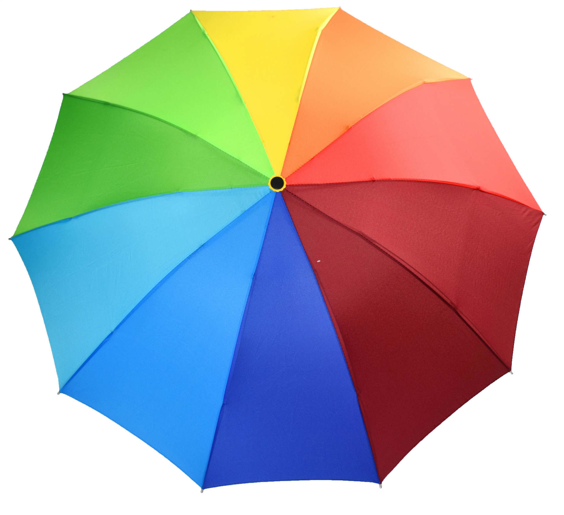 现货供应三折10骨彩虹伞 礼品广告伞小猪伞广东深圳雨伞16k伞