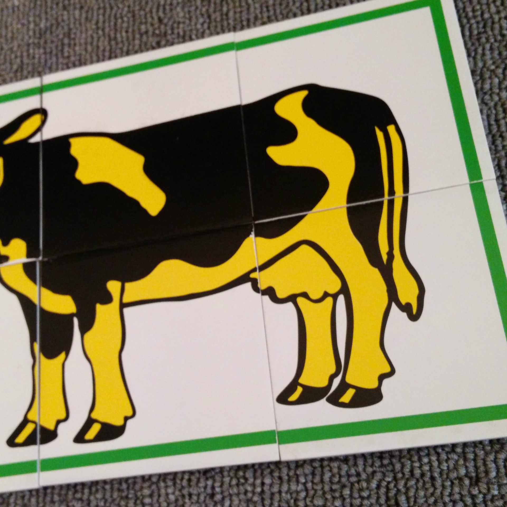 厂家直销 奶牛拼图 蒙台梭利婴幼教具婴幼儿专业早教益智玩具