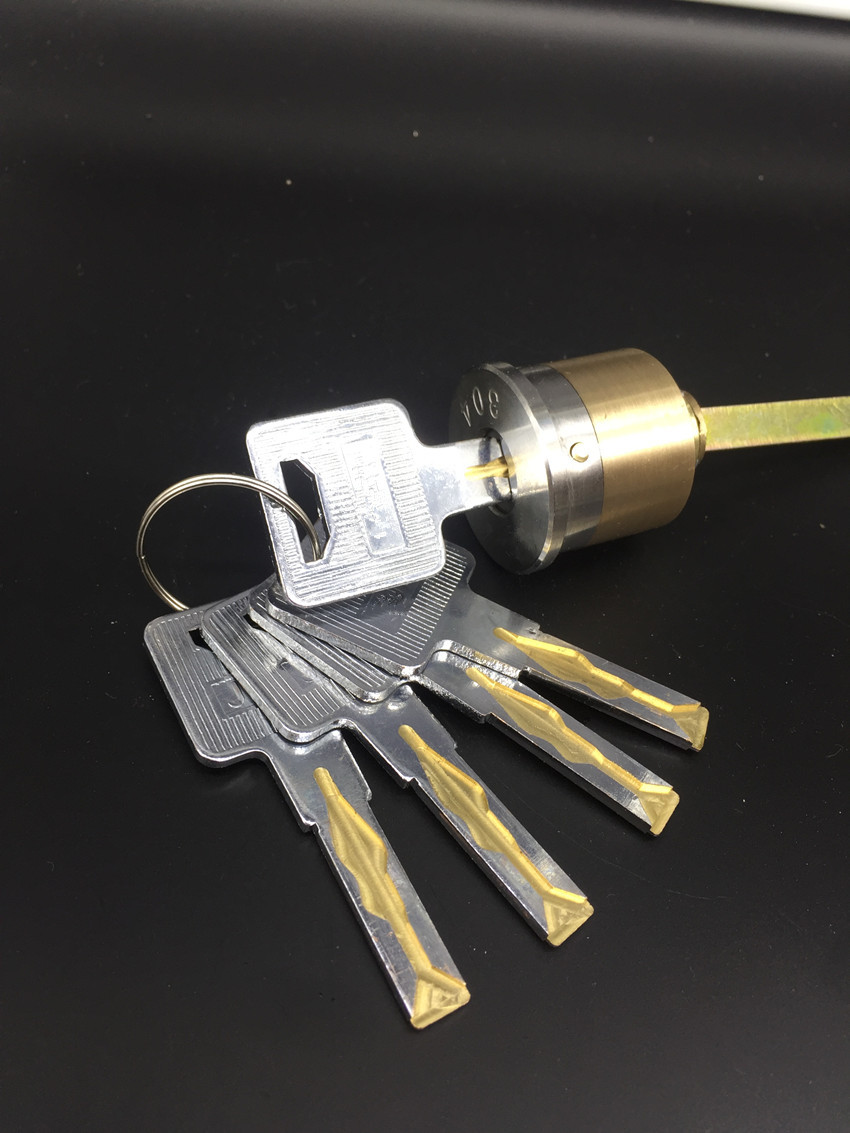 叶片铜头蛇形锁芯双面叶片锁拉丝电镀古铜青古等机械锁