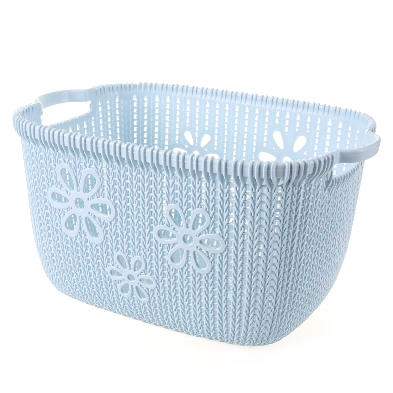 W15 Creative Plastic Storage Basket Hollow out Large Toy Storage Basket Kitchen Vegetable Storage Storage Basket Wholesale