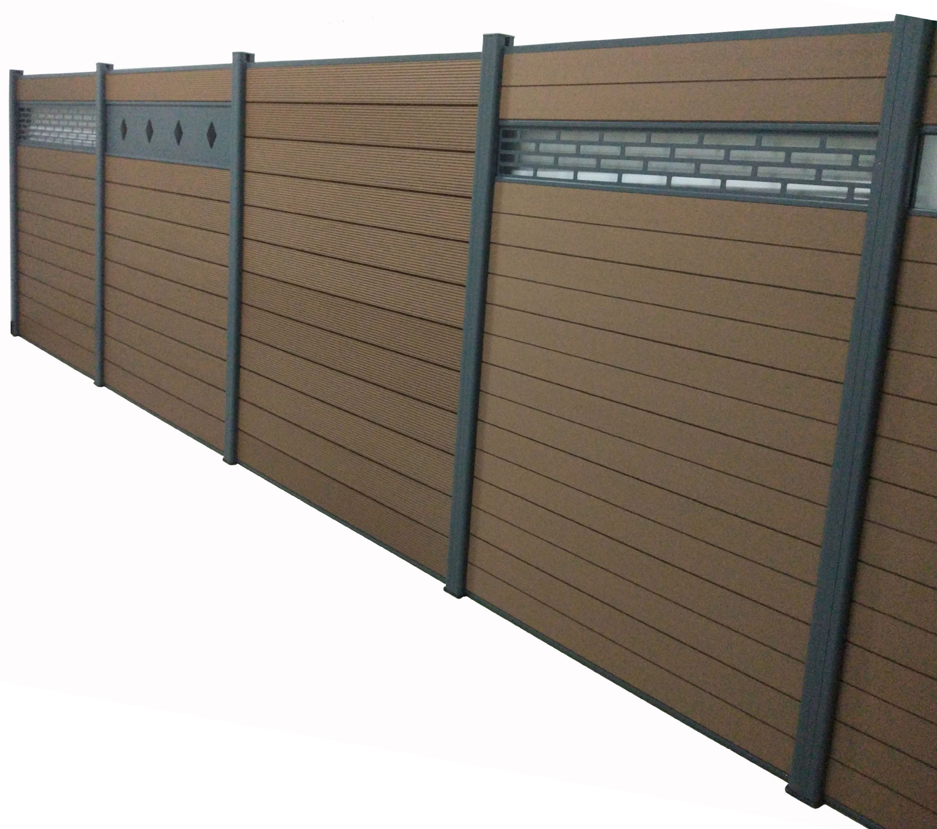 户外公园花园木塑栅栏 户外塑木围栏 防水免上漆环保塑木栏杆