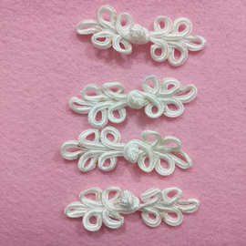 厂家直销 纽扣辅料专卖 白色手工编织高档盘扣 唐装扣 旗袍扣