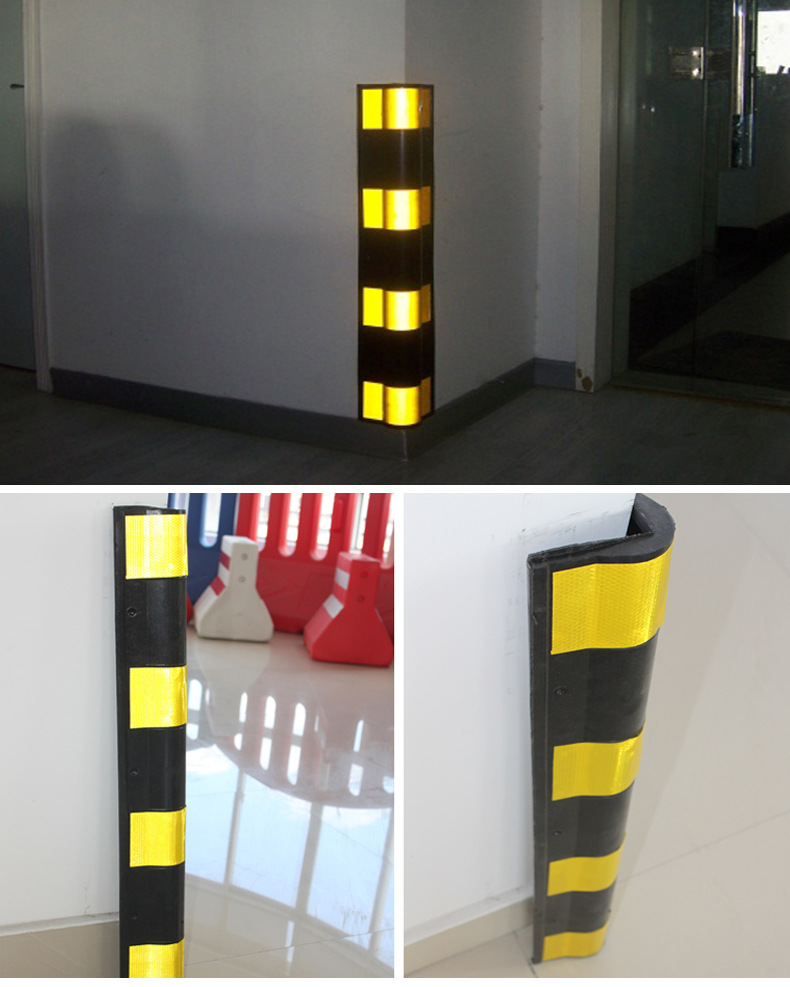 mnsd 800mm停车场橡胶圆护墙角 圆弧护墙角 车库墙角反光护角器