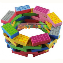 斯尔福绚彩积木砖彩印泡沫砖幼儿园瑜伽砖儿童搭建泡沫砖块玩具