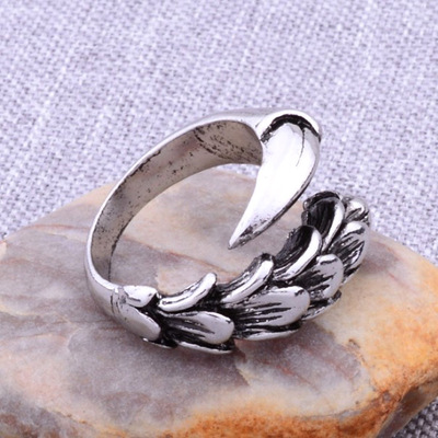 速卖通亚马逊新款 朋克尖爪恶魔纹理鹰爪子复古戒指 男士钛钢戒指